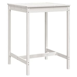vidaXL Gartentisch Wei&szlig; 82,5x82,5x110 cm Massivholz Kiefer