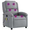 vidaXL Massage-Relaxsessel, hellgrauer Stoff