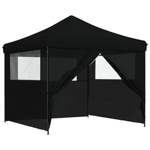 vidaXL Party-Zelt 292 x 292 x 315 cm Schwarz Oxford-Stoff