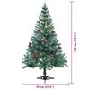 vidaXL K&uuml;nstlicher Weihnachtsbaum Gr&uuml;n 150 cm PVC und Stahl
