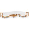 vidaXL 11-tlg. Garten-Lounge-Set mit Kissen Massivholz Akazie