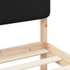 vidaXL Bettgestell mit gepolstertem Kopfteil Schwarz 160 x 200 cm