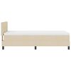 vidaXL Boxspringbett mit Matratze mit LED Creme 90 x 190 cm Stoff