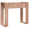 vidaXL Konsolentisch 90x35x75 cm Teak Massivholz