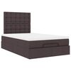 vidaXL Ottoman-Bett mit Matratze Dunkelbraun 120x190 cm Stoff
