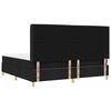 vidaXL Boxspringbett mit Matratze Schwarz 200 x 200 cm Stoff