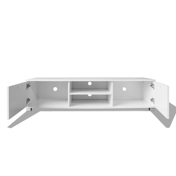 vidaXL TV-Schrank Hochglanz-Weiß 140x40,5x35 cm