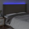 vidaXL LED Kopfteil Taupe 163x16x118/128 cm Stoff