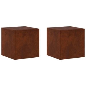 vidaXL Pflanzenst&auml;nder 2 pcs Rostoptik 40 x 40 x 40 cm Wetterfeststahl