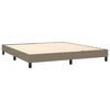vidaXL Boxspringbett mit Matratze Taupe 160x200 cm Stoff