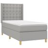 vidaXL Boxspringbett mit Matratze Hellgrau 80x200 cm Stoff