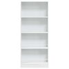 vidaXL B&uuml;cherregal Hochglanz-Wei&szlig; 60x24x143 cm Holzwerkstoff
