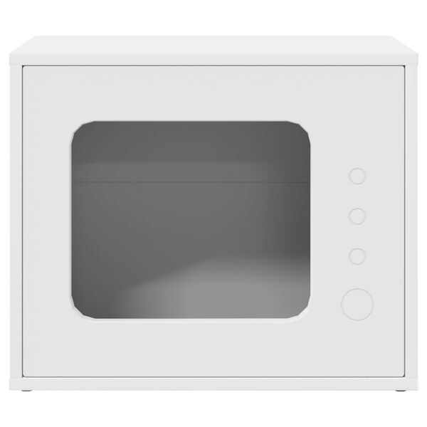 vidaXL Katzenhaus Wei&szlig; 51 x 30 x 42 cm Holzwerkstoff