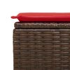 vidaXL 9-tlg. Garten-Sofagarnitur mit Kissen Braun Poly Rattan Akazie