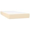 vidaXL Boxspringbett mit Matratze & LED Creme 90x190 cm Stoff