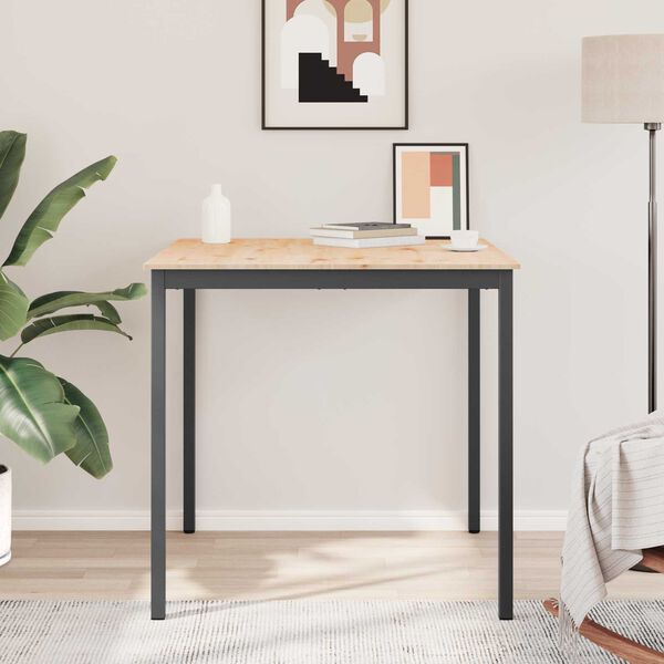 vidaXL Bartisch Natur 110 x 55 x 105 cm Massives Kiefernholz