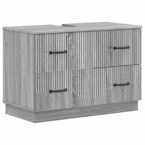 vidaXL Waschbeckenschrank HOORN Sonoma-Grau 82 x 41 x 56 cm