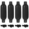 vidaXL | Bootsbumper | Schwarz 41 x 11,5 cm PVC