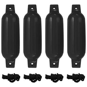 vidaXL Bootsfender 4 Stk. Schwarz &Oslash; 11x40 cm PVC
