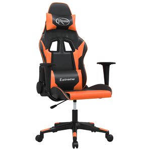 vidaXL Gaming-Stuhl Schwarz und Orange Kunstleder