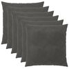 vidaXL Kissenbezug 6 pcs HEERLEN Dunkelgrau 55 x 55 cm Samt
