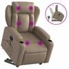 vidaXL Massagesessel mit Aufstehhilfe Cappuccino-Braun Kunstleder