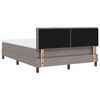 vidaXL Boxspringbett mit Matratze Taupe 140 x 190 cm Stoff