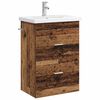 vidaXL Badezimmerm&ouml;bel-Set Altholz 61 x 40 x 84,5 cm Holzwerkstoff