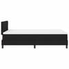 vidaXL Boxspringbett mit Matratze mit LED Schwarz 120 x 190 cm Stoff