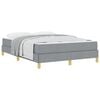 vidaXL Boxspringbett mit Matratze Hellgrau 140 x 200 cm Stoff