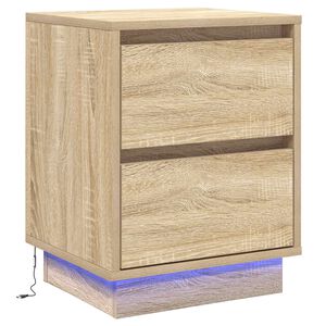 vidaXL Nachttisch Sonoma-Eiche 39 x 34,5 x 50 cm Holzwerkstoff