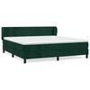 vidaXL Boxspringbett mit Matratze Dunkelgr&uuml;n 160x200 cm Samt