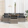vidaXL Garten-Sofa-Set mit Kissen 5 pcs Grau