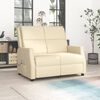vidaXL 2-Sitzer Massagesessel Creme Kunstleder