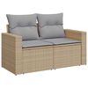 vidaXL Gartensofa-set 9 pcs Beige Poly-Rattan