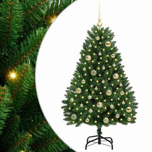 vidaXL K&uuml;nstlicher Weihnachtsbaum 120 cm 150 LEDs Warmes Wei&szlig; Gr&uuml;n