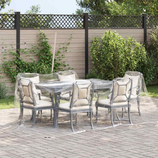 vidaXL Transparente Plane mit &Ouml;sen 3x5 m PVC