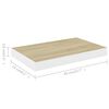 vidaXL Schweberegal Eichenoptik und Weiß 40x23x3,8 cm MDF