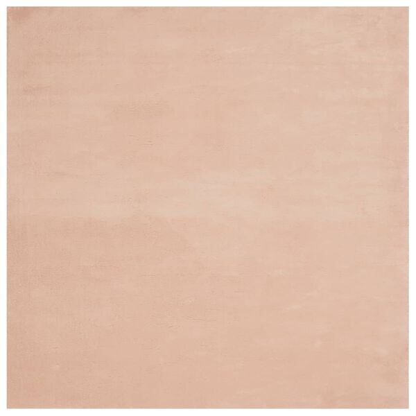 vidaXL Teppich HUARTE Kurzflor Weich und Waschbar Blassrosa 200x200 cm