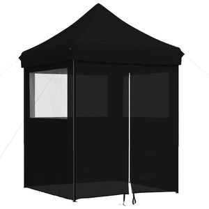 vidaXL Party-Zelt Schwarz 200 x 200 x 306 cm Oxford-Stoff