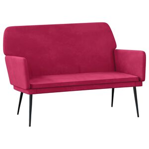 vidaXL Sitzbank Weinrot 108x79x79 cm Samt