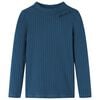 vidaXL Kinder-Langarmshirt Rippstrick Marineblau 140
