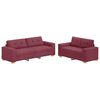 vidaXL Sofa 2 pcs Taupe Leinenmischgewebe