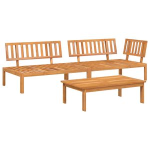 vidaXL 3-tlg. Garten-Sofagarnitur aus Paletten Massivholz Akazie