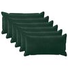 vidaXL Kissen mit Kissen HOUTEN 6 Stk. Dunkelgr&uuml;n Samt