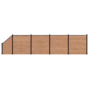 vidaXL Zaunelement 5 pcs WPC und Aluminium Braun