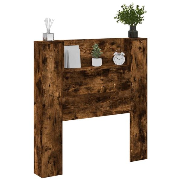 vidaXL Kopfteil Ger&auml;ucherte Eiche 100 x 16,5 x 103,5 cm Holzwerkstoff