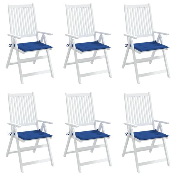 vidaXL Gartenstuhl-Kissen 6 Stk. K&ouml;nigsblau 50x50x4 cm Oxford-Gewebe