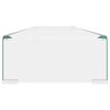 vidaXL TV-Tisch/Bildschirmerhöhung Glas Transparent 120x30x13 cm