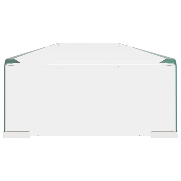 vidaXL TV-Tisch/Bildschirmerhöhung Glas Transparent 120x30x13 cm